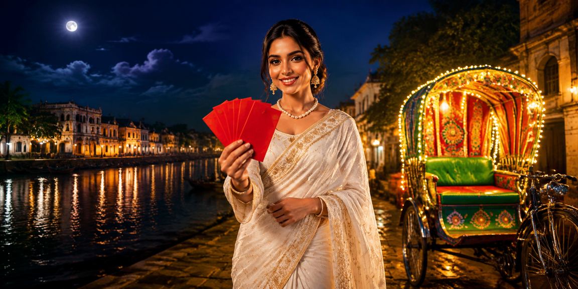ঢাকার রাস্তায় রিকশায় জ্যাকপট বোনাস উদযাপন করছেন বাংলাদেশি খেলোয়াড়