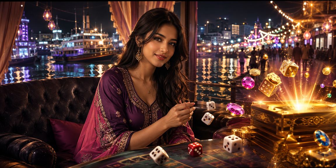নারায়ণগঞ্জের নাইট মার্কেটে ডাইস গেম উপভোগ করছেন একজন খেলোয়াড়